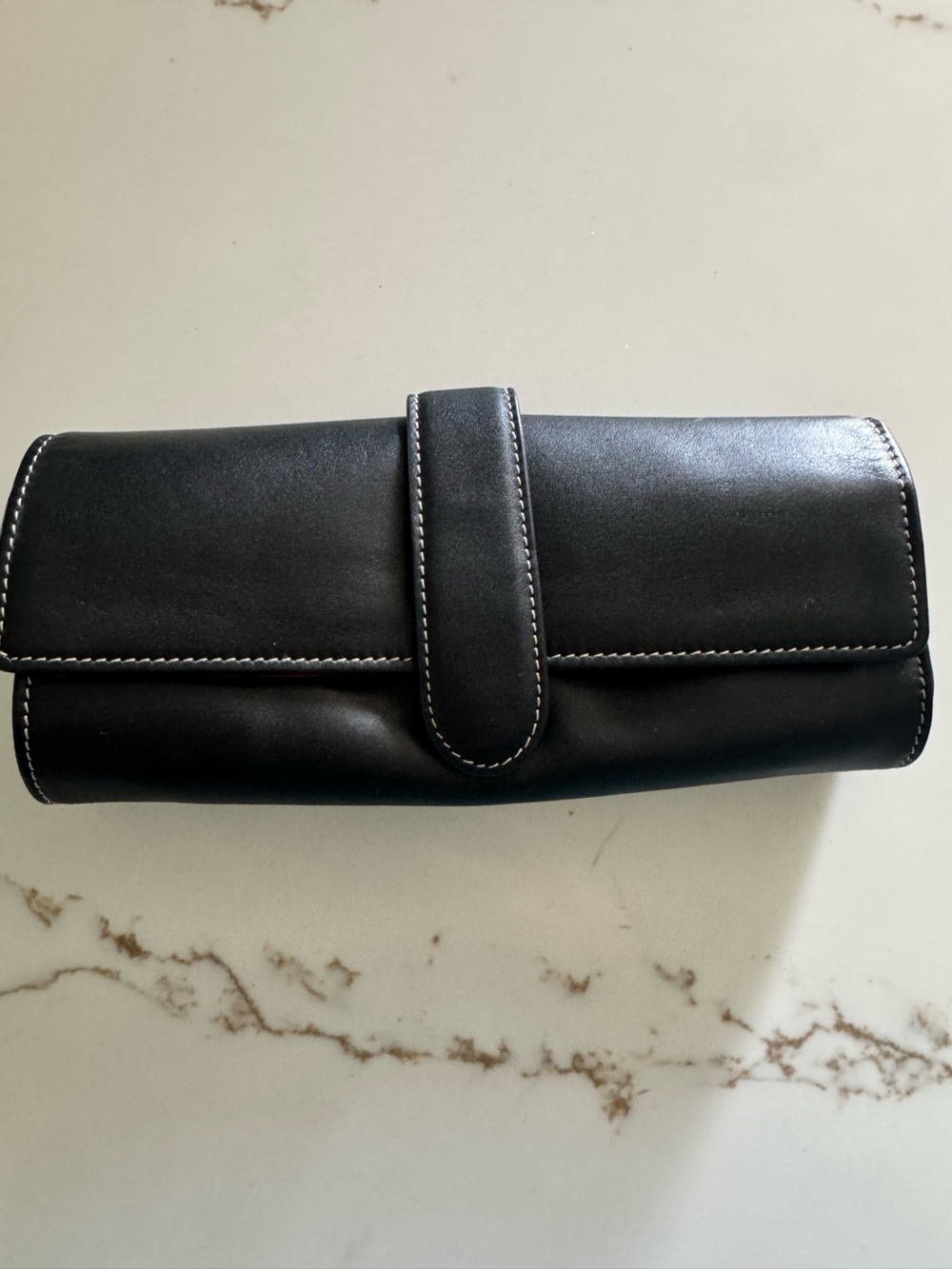 Vintage Mila Paoli Red Genuine Leather travel jewelry case - Picture 1 of 6